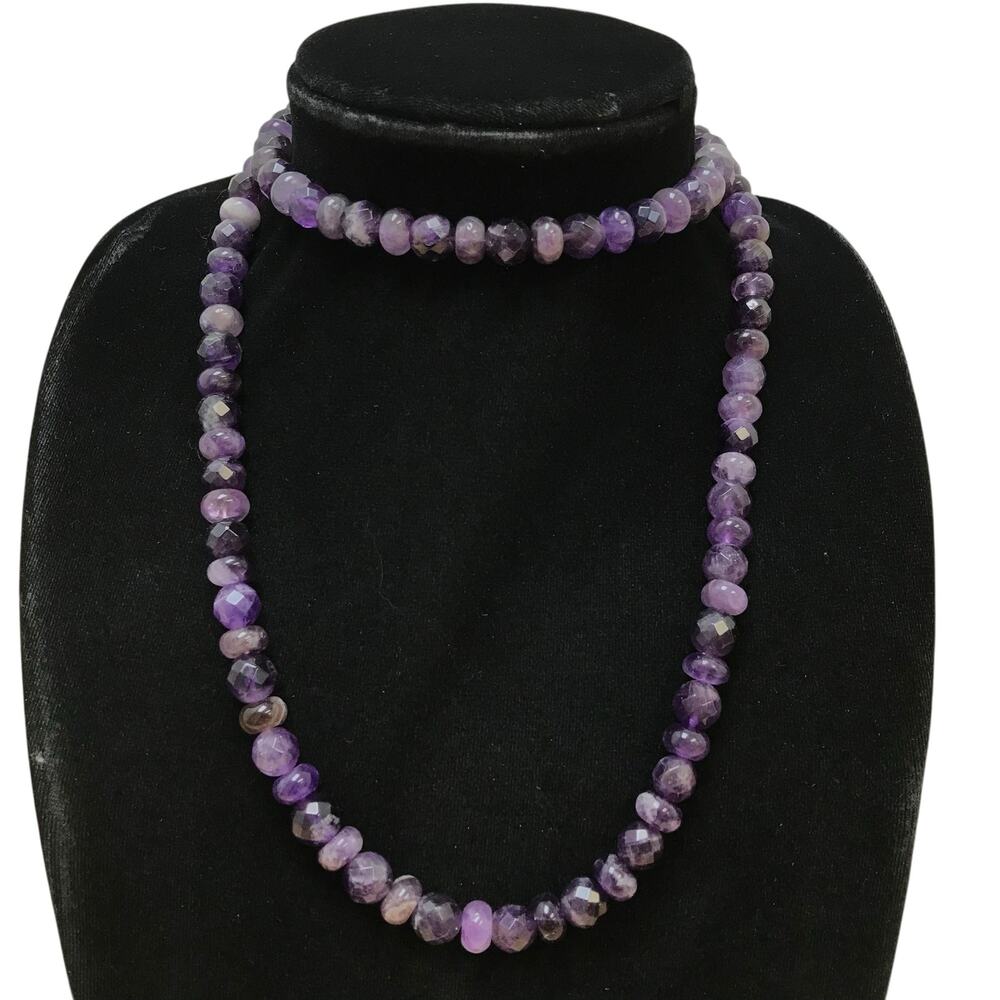 DTR Jay King Amethyst Sterling Silver Gemstone Pendant Necklace 125g 36”